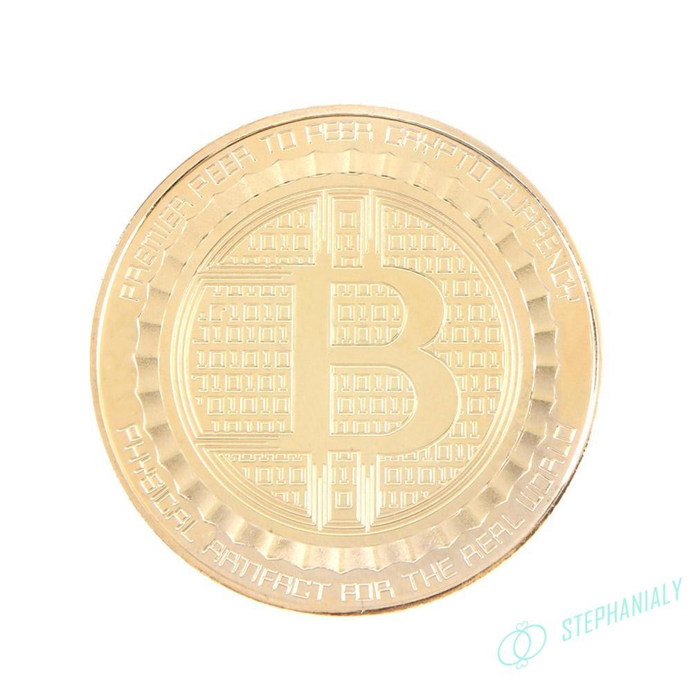 Đồng Xu Bitcoin Mạ Vàng