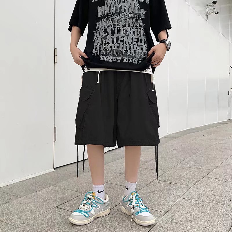 Quần Short Ống Rộng Có Túi Thời Trang Mùa Hè Phong Cách Nhật Bản Size M-2XL Cho Nam Quần short kaki nam PATTERN THE cạp chun