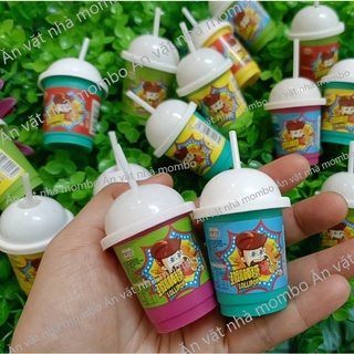 kẹo mút ly trà sữa chấm kẹo nổ