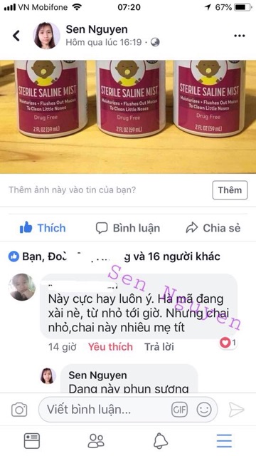 Xịt mũi Little remedies Mỹ