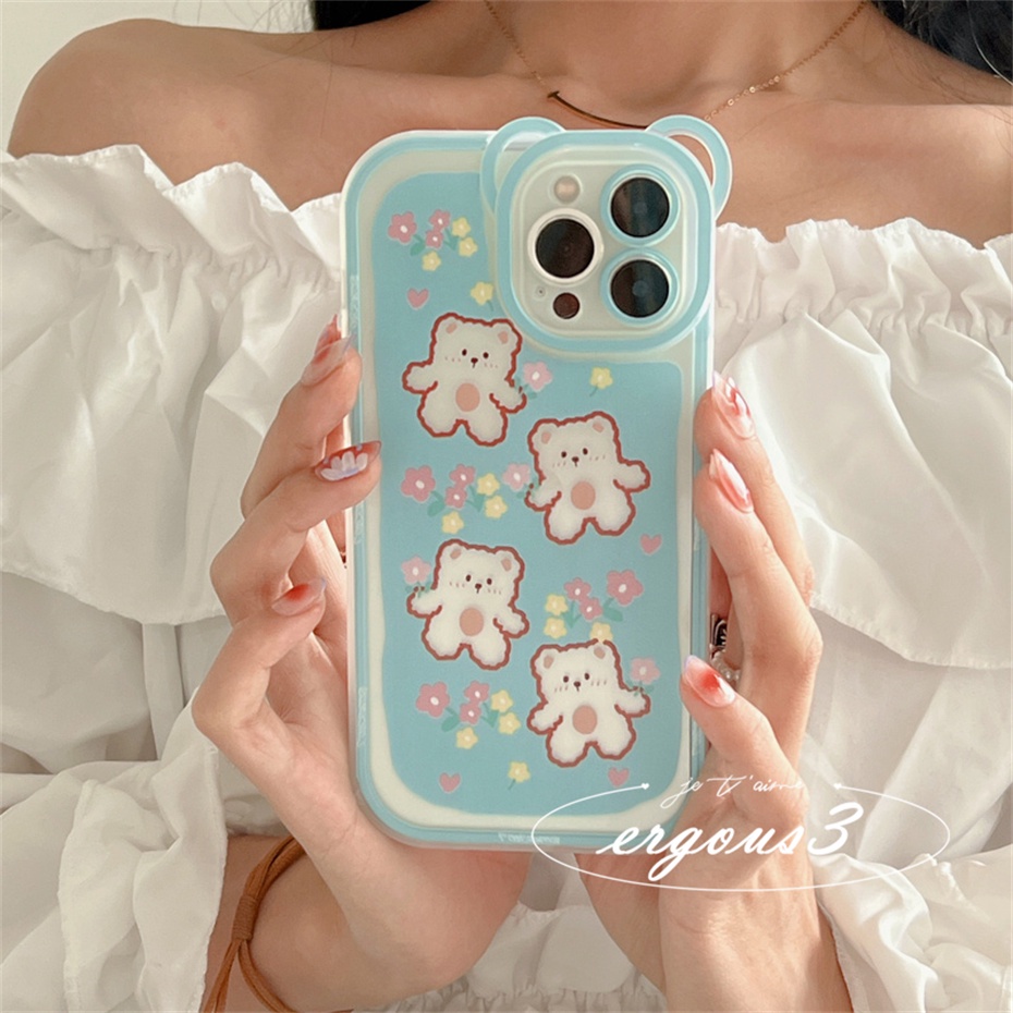 Ốp Điện Thoại Mềm Hình Gấu May Mắn Cho iPhone 14 13 12 11 Pro Max SE2020 X XR Xs Max 7 8 6 6s +