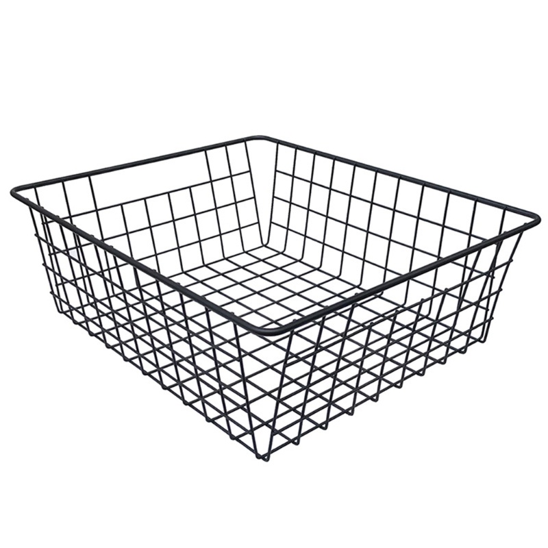 Set 2 Giỏ Đựng Mỹ Phẩm Bằng Kim Loại Tiện Dụng Cho Nhà Bếp / Phòng Tắm