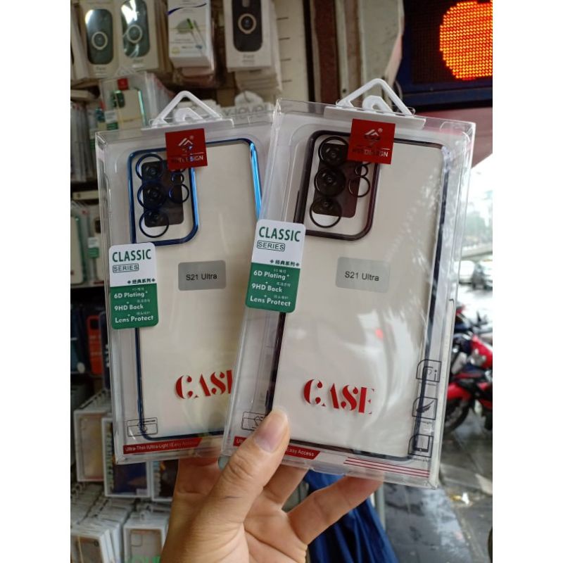 Ốp lưng dẻo trong viền màu cho Samsung S21, S21 Plus, S21 Ultra chính hãng KST Desing