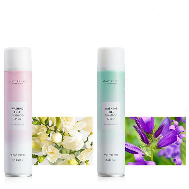 Dầu Gội Khô Maycreate Washing Free Shampoo 200ml - Giúp Sạch Tóc, Phồng Chân Tóc, Hương Thơm Dễ