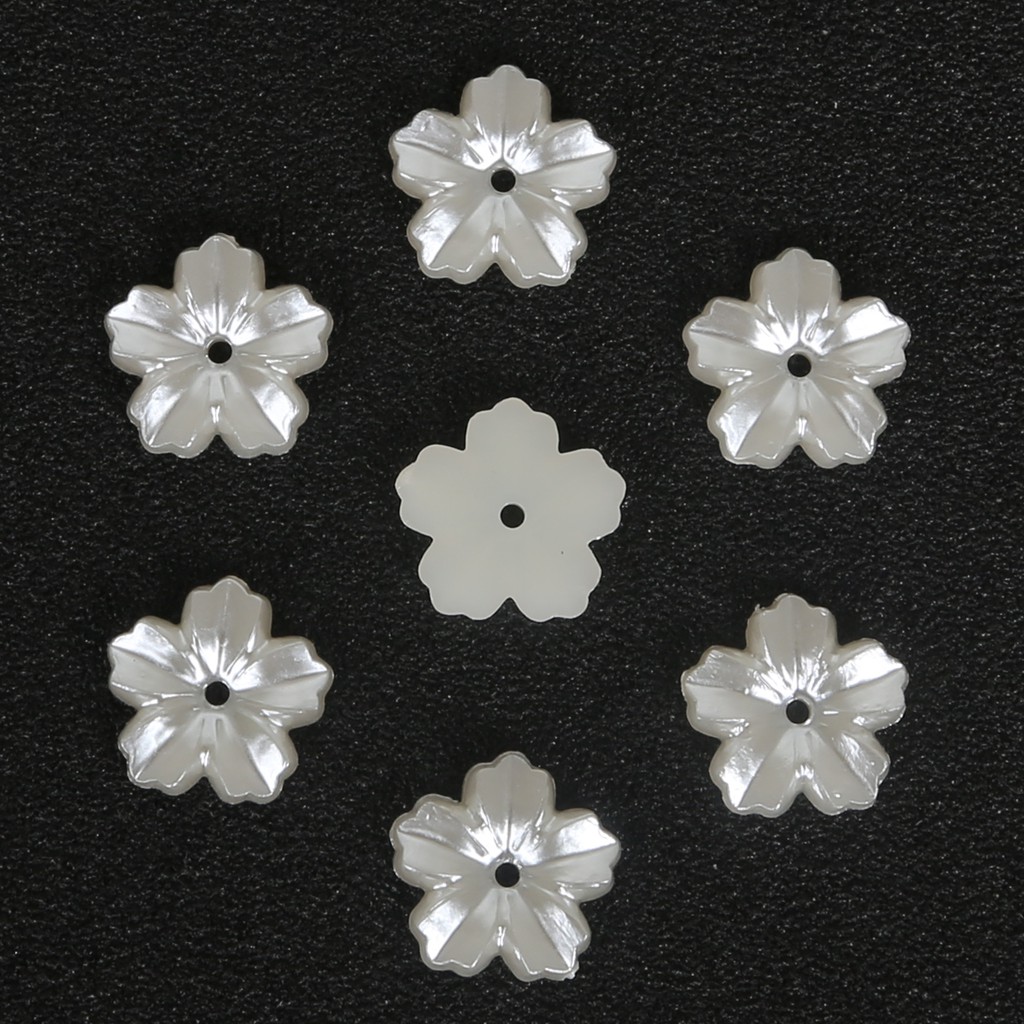 Hạt nhựa ABS dẹt giả ngọc trai trang trí đám cưới và trang phục thủ công