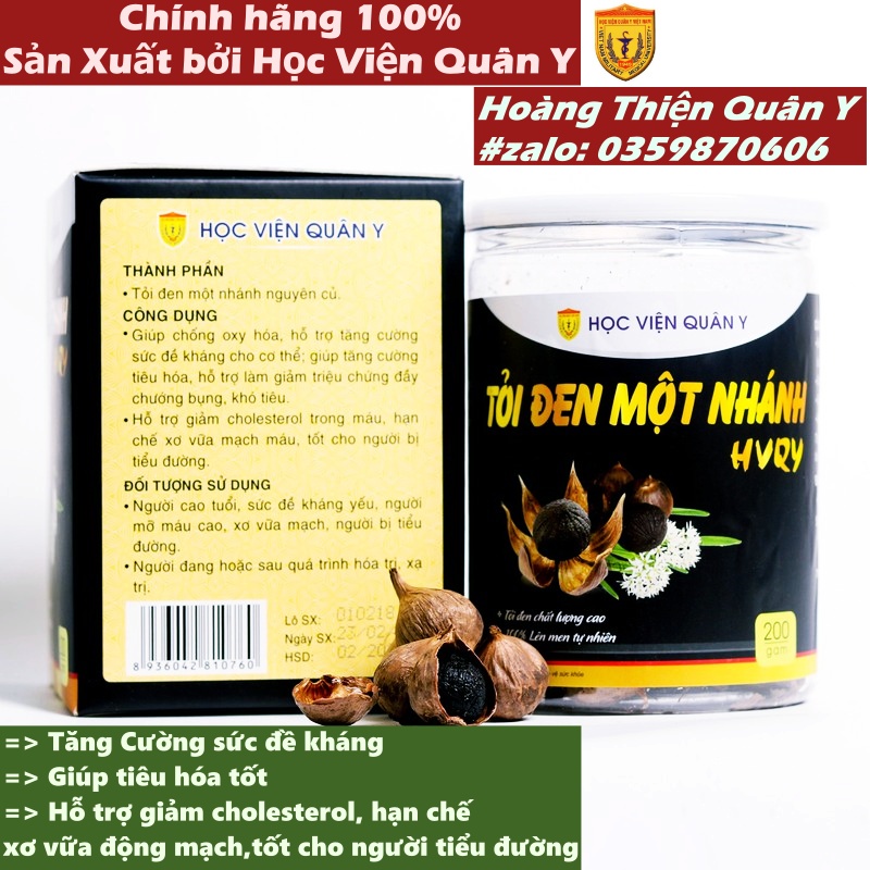 Tỏi Đen 1 Nhánh - Học viện Quân Y