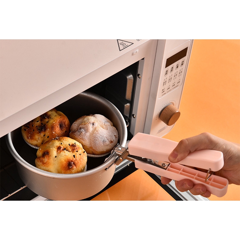 Bộ 6 dụng cụ hỗ trợ chống bỏng cho nhà bếp: Kẹp xếp đĩa, Kẹp tô cách nhiệt chống trượt, Găng tay silicon chống bỏng