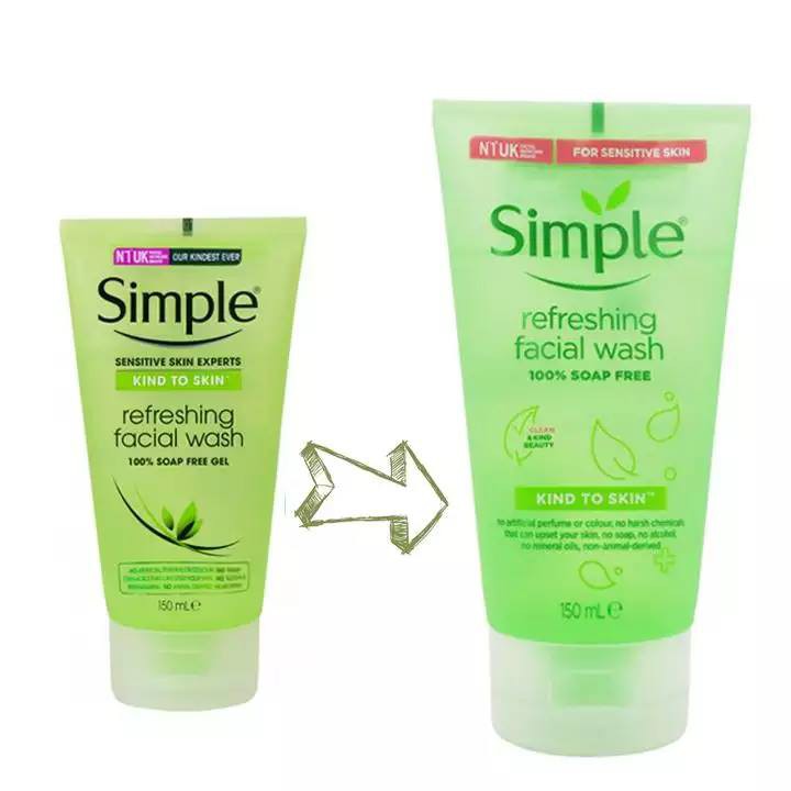 Sữa rửa mặt dạng Gel Simple Kind To Skin Refreshing Facial Wash 150ml