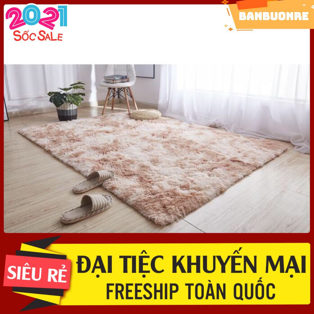 Free ship 50k Thảm lông loang trải phòng khách 1m6x2m banbuonre màu số 4