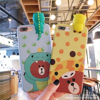CASE ỐP LƯNG IPHONE 6/6S/7/8/X 6/7/8 PLUS SILICON GẤU LEO