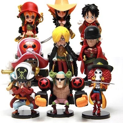 Set 9 mô hình nhân vật hoạt hình ROBIN LION phim One Piece để trang trí