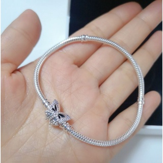 Vòng bạc 925 xỏ charm với các mẫu đầu khóa khác nhau