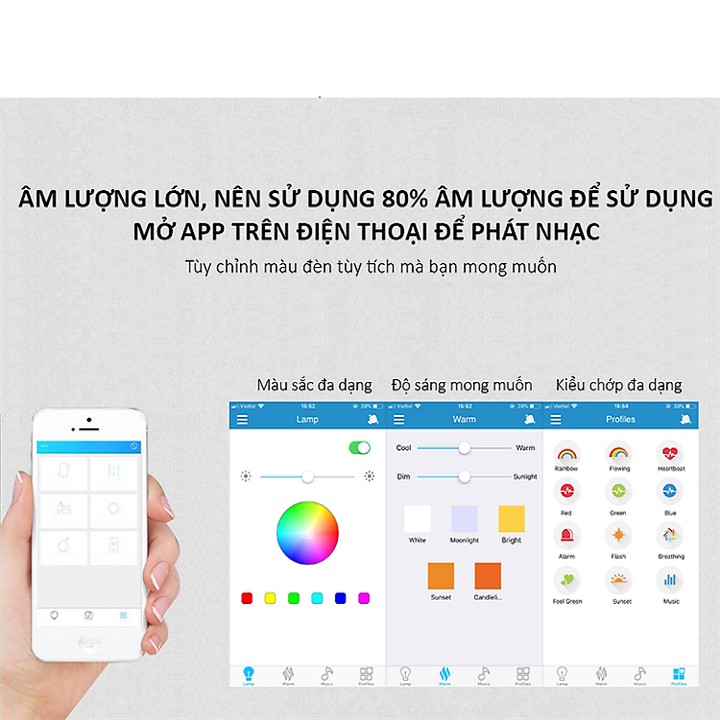 LOA ỐP TRẦN BLUETOOTH NGHE NHẠC KHÔNG DÂY TRÊN ĐIỆN THOẠI KIÊM ĐÈN ỐP TRẦN ÁNH SÁNG ĐỔI MÀU KÌ ẢO 120 MẮT LED RGB