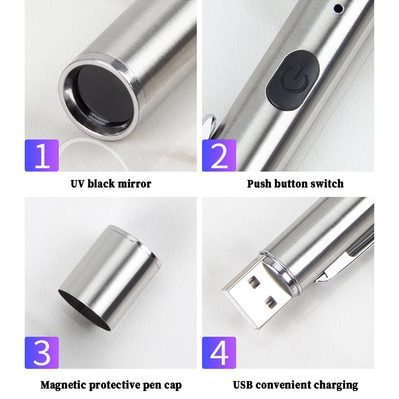 Đèn Led UV USB Phát Hiện Nấm Chuyên Nghiệp Cho Chó Mèo / Chó Mèo Nhanh Chóng Và Sạc Trực Tiếp