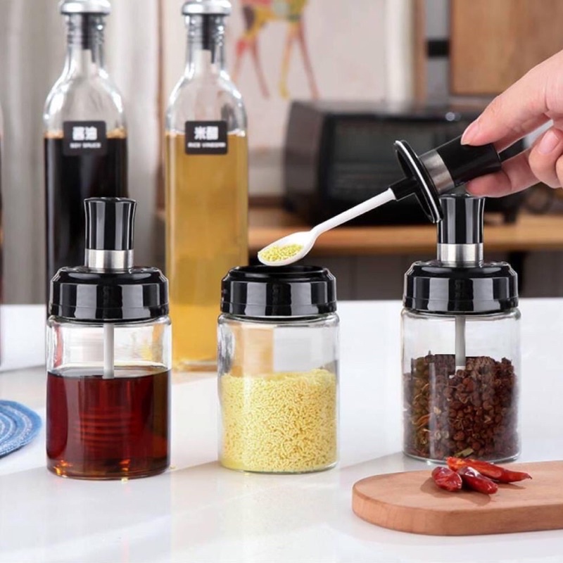 Hũ Gia Vị Kèm Thìa Tiện Lợi ANHOME, Lọ Đựng Gia Vị Kèm Thìa Giá Rẻ