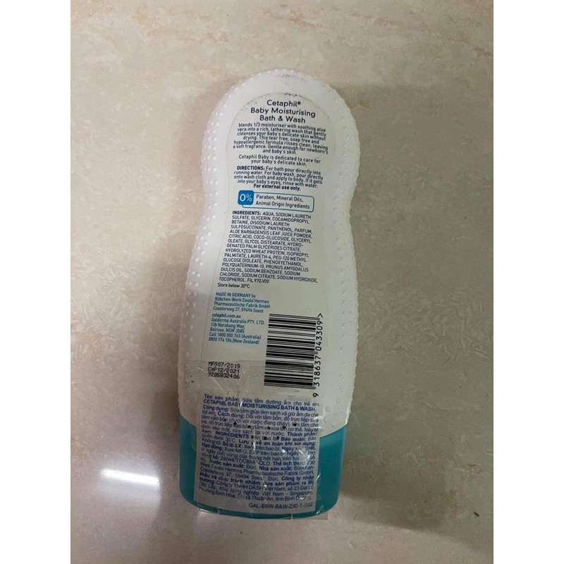 Sữa Tắm Gội Trẻ Em Cetaphil Baby Gentle Wash & Shampoo 230ml