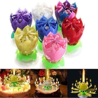 NẾN SINH NHẬT 3D NỞ HOA VÀ PHÁT NHẠC