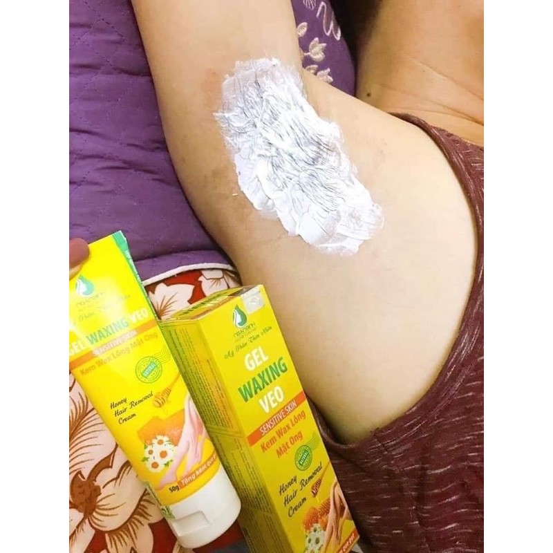 GIÁ SOCK - Kem tẩy lông tại nhà - gel waxing veo mật ong ngân bình chính hãng 5Ogr