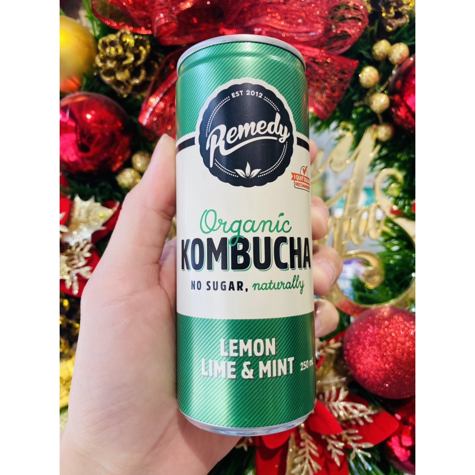 Trà Kombucha Remedy có ga các vị 250ml- Hàng nhập khẩu chính hãng