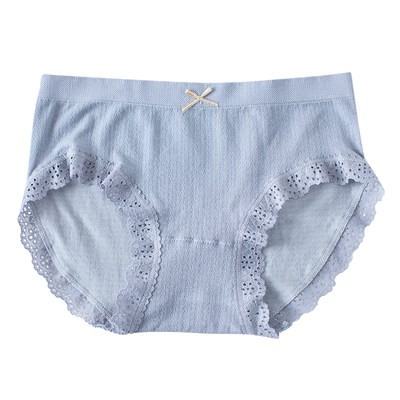 Quần Lót Phụ nữ cotton kháng khuẩn trung Eo Nữ thoáng khí mùa hè mỏng bông Nhật bản ren tam giác quần short