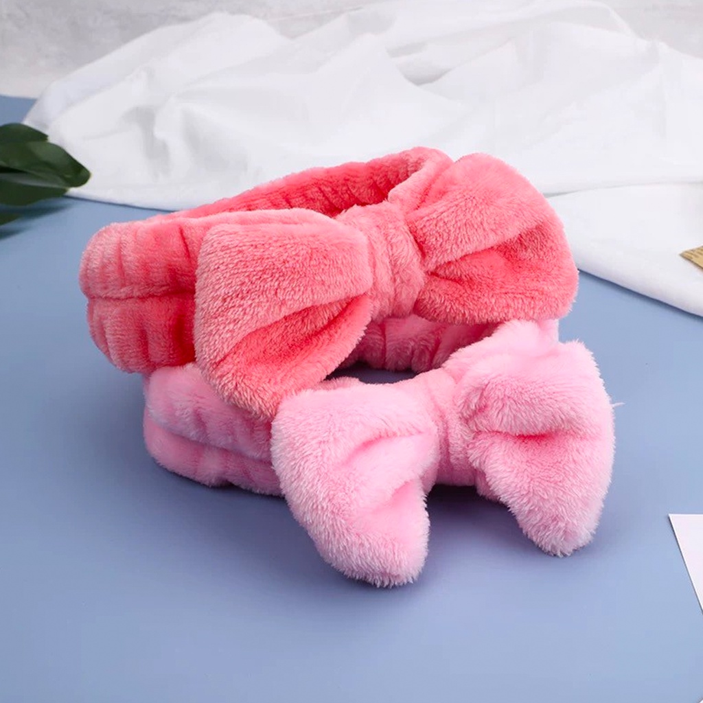 Băng đô nơ vải nhung co giãn 4 chiều, chống trượt Derladie