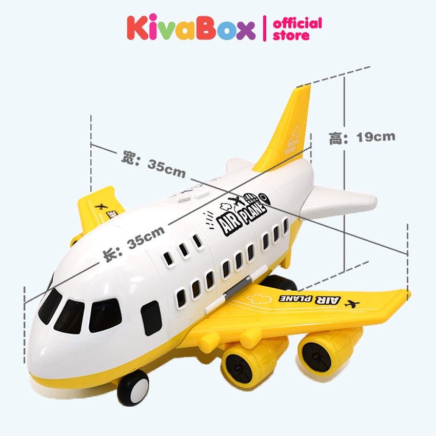  Máy bay đồ chơi mô hình cỡ lớn cho bé KIVABOX đa dạng màu sắc, chạy bánh đà