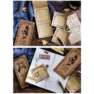Set giấy nền cổ điển 30 tờ vintage trang trí sổ scrapbook, journal, junkjournal