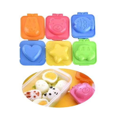 [Cho bé ăn ngon] Combo 6 khuôn nặn cơm Bento cho bé