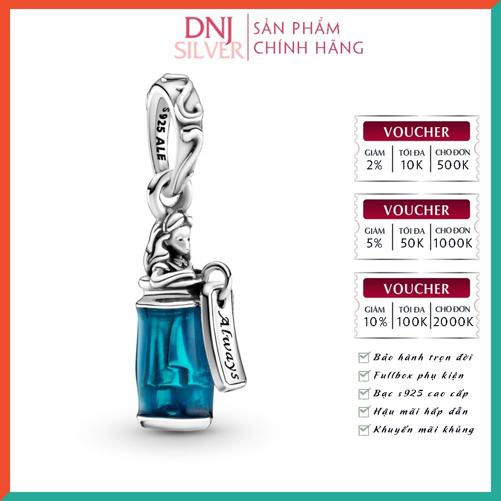 [Hàng cao cấp] Charm bạc 925 cao cấp, hàng chuẩn bạc - Charm Disney Alice in Wonderland Drink Me thích hợp để mix vòng