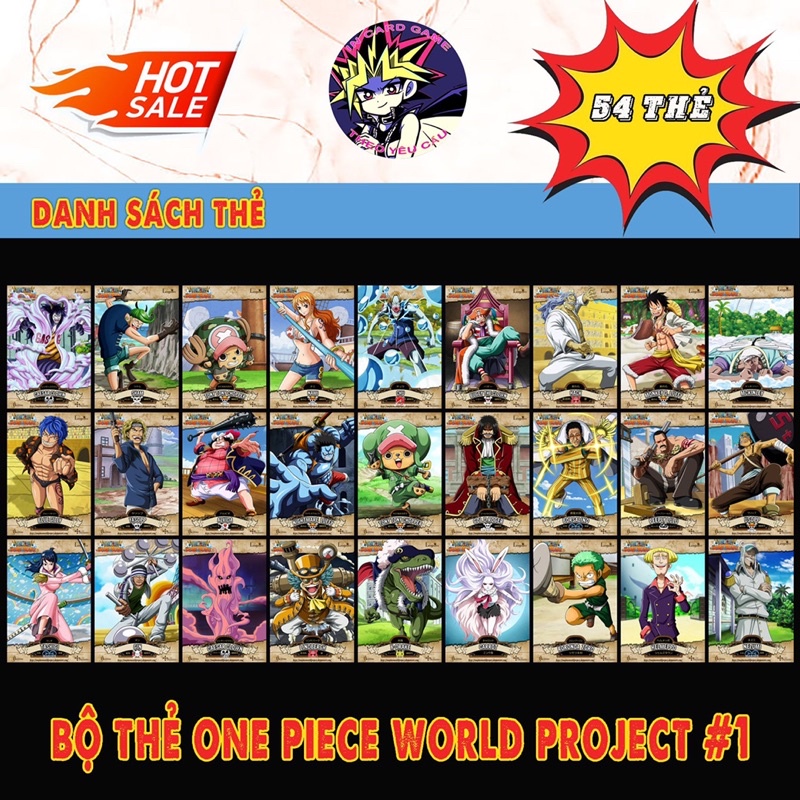 Bộ Thẻ Sưu Tầm One Piece World Project 54 Thẻ #1.