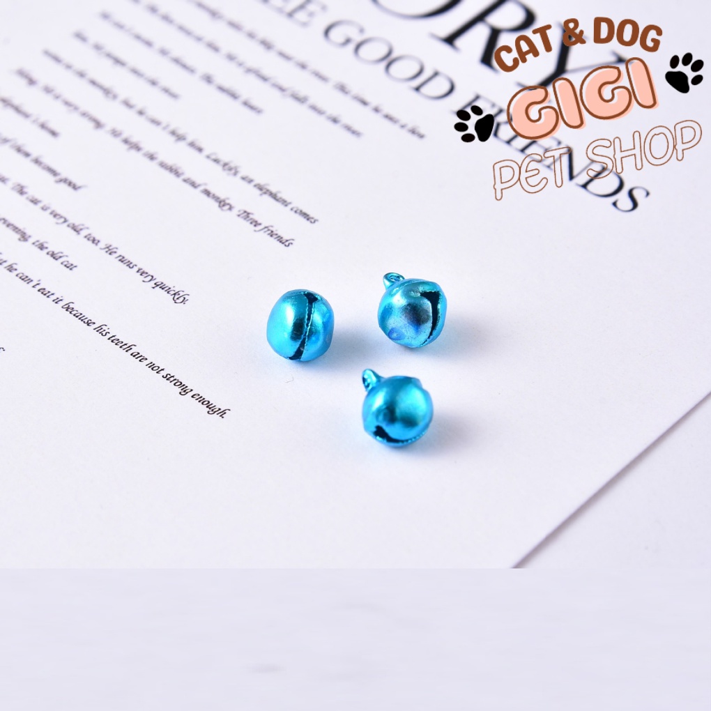 Chuông lục lạc trang trí đeo cổ dành cho thú cưng chó mèo kích thước 14mm giao màu ngẫu nhiên - GiGi Pet Shop