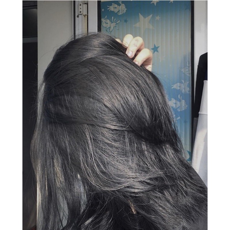 Thuốc nhuộm màu than chì(không tẩy) tặng kèm trợ dưỡng, găng tay