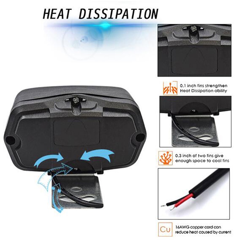 1 Đèn Pha Led 8 Bóng Siêu Sáng Cho Xe Mô Tô