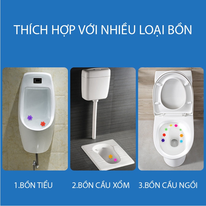 Gel Khử Mùi Bồn Cầu Diệt Khuẩn Toilet Gel Dính Bồn Cầu Dạng Thạch Hình Bông Hoa Với 5 Mùi Thơm Cho Nhà Vệ Sinh