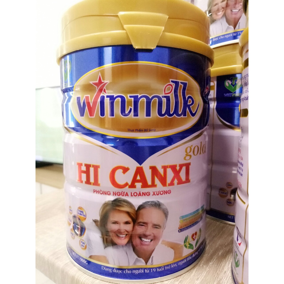 SỮA HI-CANXI ngừa loãng xương, tiểu đường Winmilk lon 900g - Dành cho người trên 19 tuổi và người bị tiểu đường