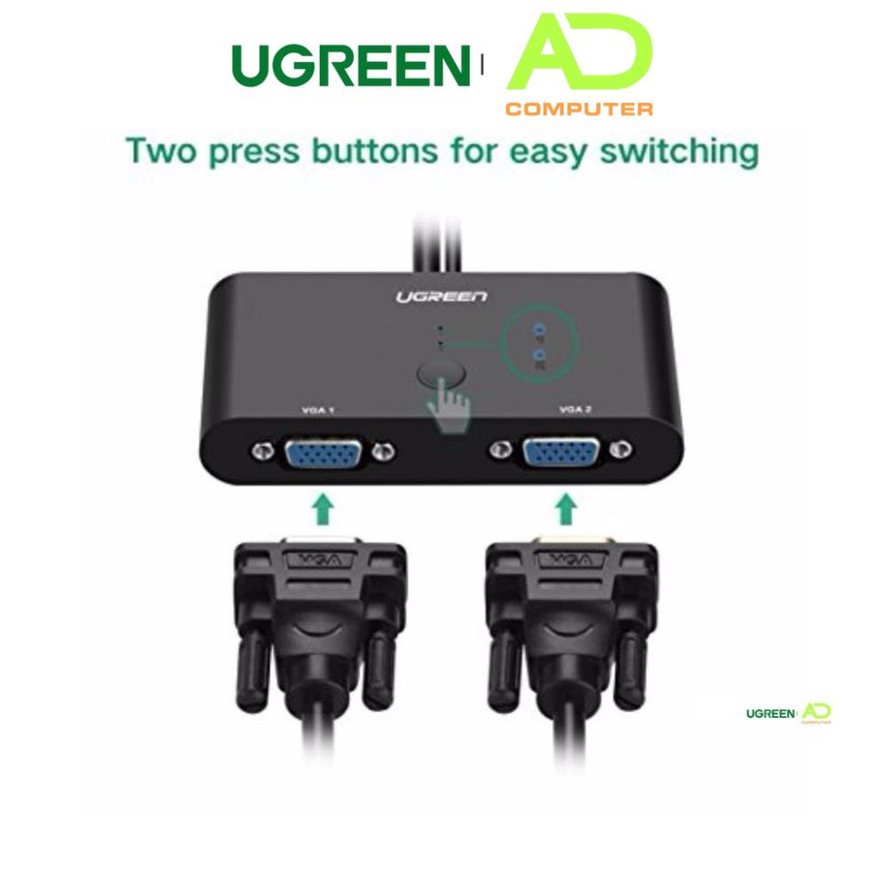 Bộ chuyển đổi 2 cổng VGA màu đen UGREEN MM126 30711