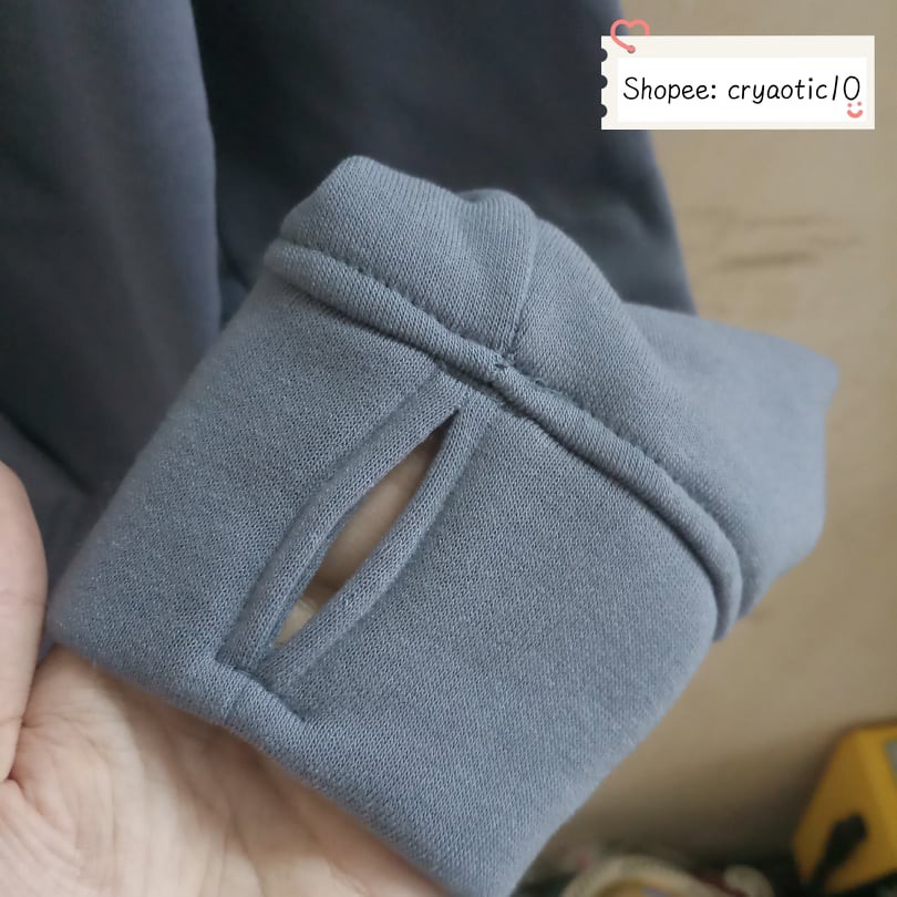 Áo hoodie nỉ xám lông chuột basic unisex