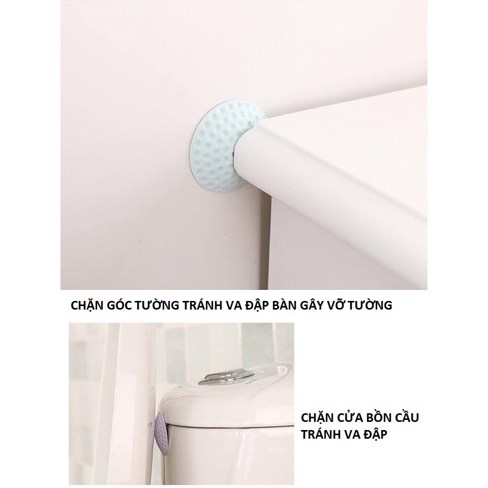 Miếng chặn cửa Cao Su hình tròn chống va đập đa năng, có keo 3M sẵn.