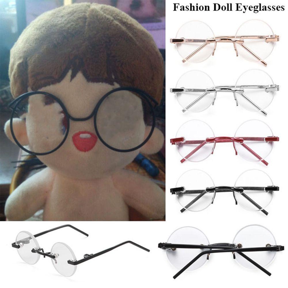 Mắt Kính Gọng Tròn Mini Bằng Vải Bông Dễ Thương Dành Cho Búp Bê