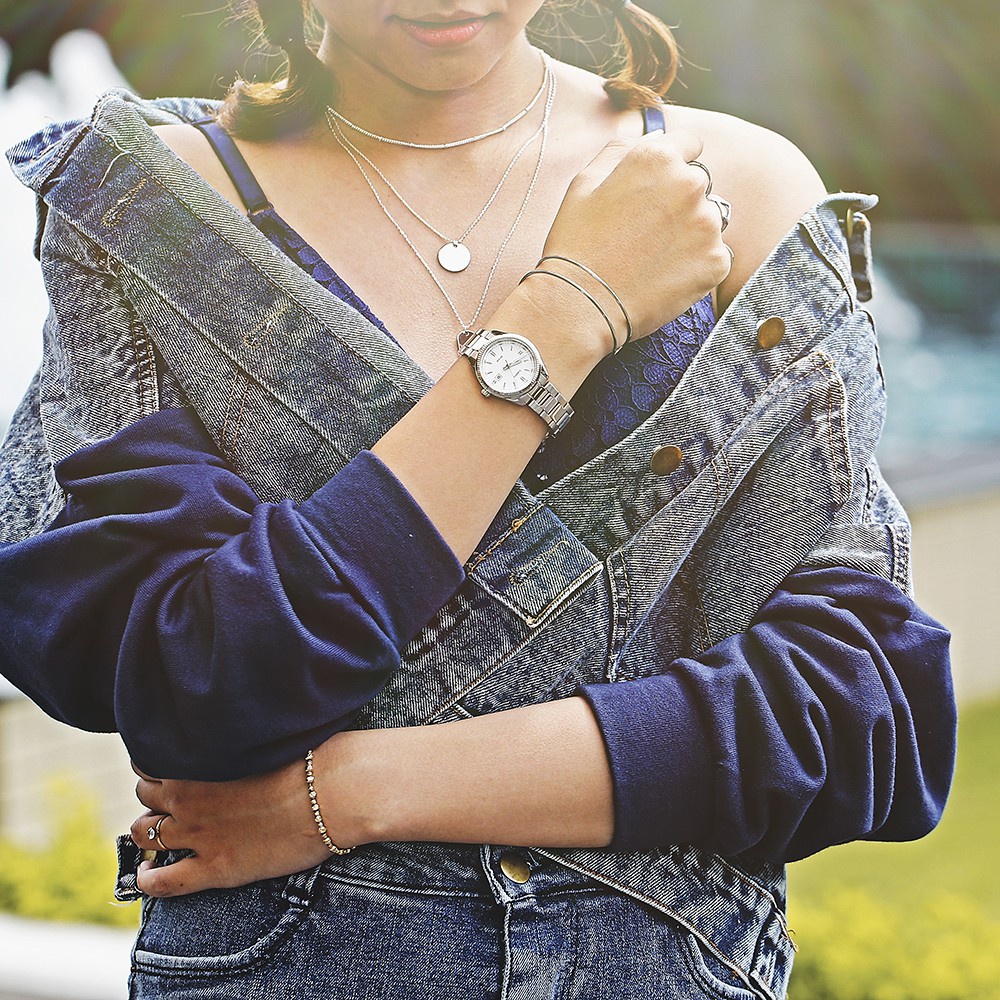 Đồng hồ đôi nam nữ dây kim loại Casio Anh Khuê MTP/LTP 1302D-7A1