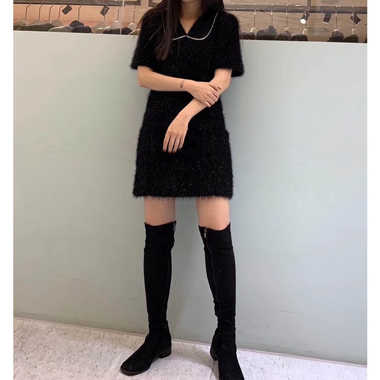 Bling Bling Dress - Đầm váy lấp lánh dáng chữ A viền cổ cho nữ Purpleheart