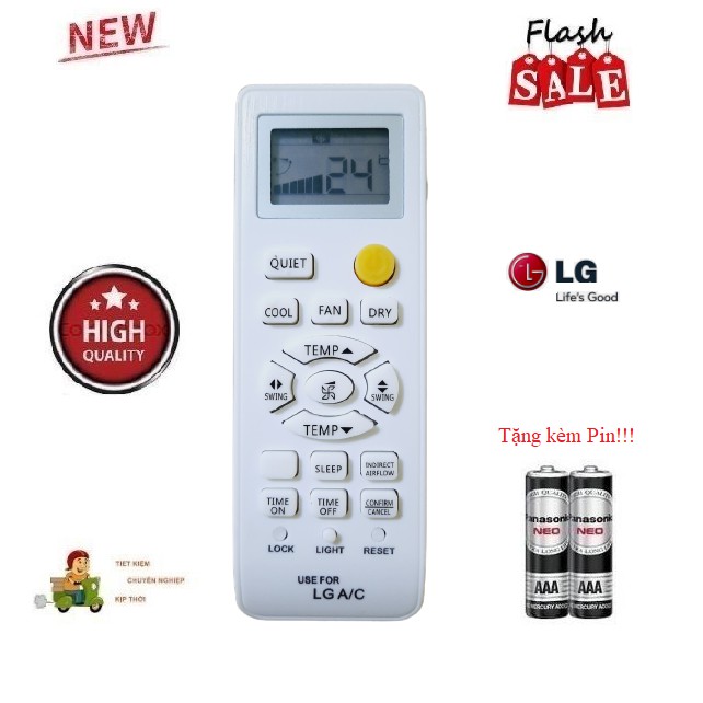 Remote Điều khiển điều hòa LG 1&2 chiều Inverter- Hàng tốt mới 100% Tặng kèm Pin