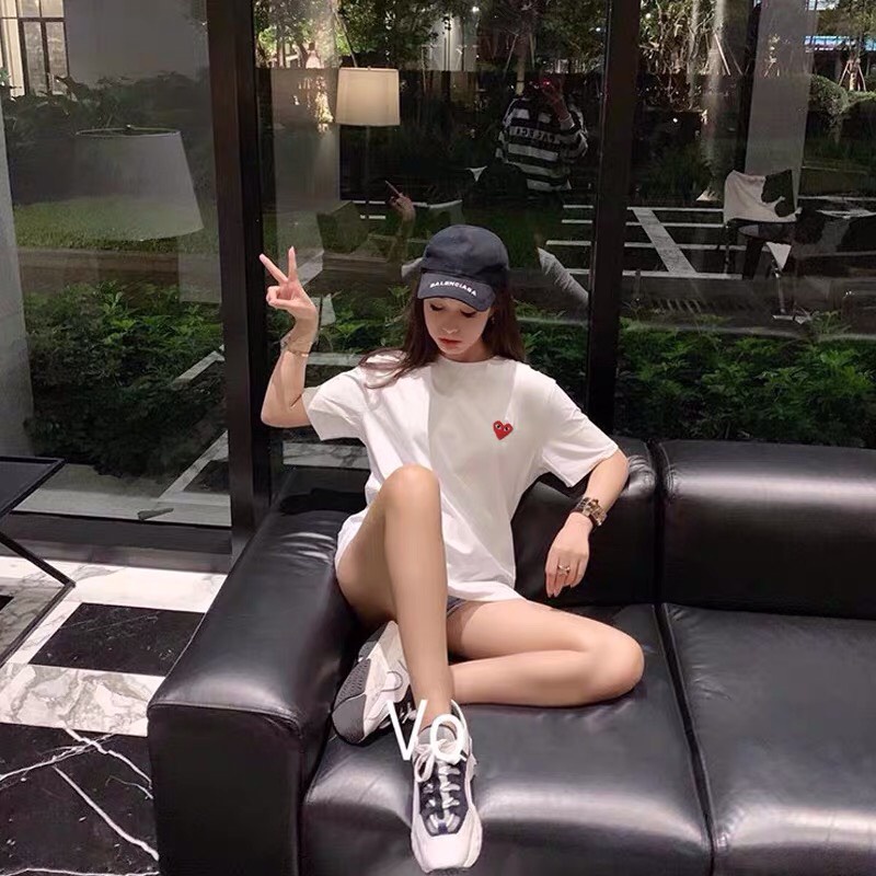 Áo phông Play, áo thun logo trái tim, Chất cotton thoáng mát, form rộng, Dorystore