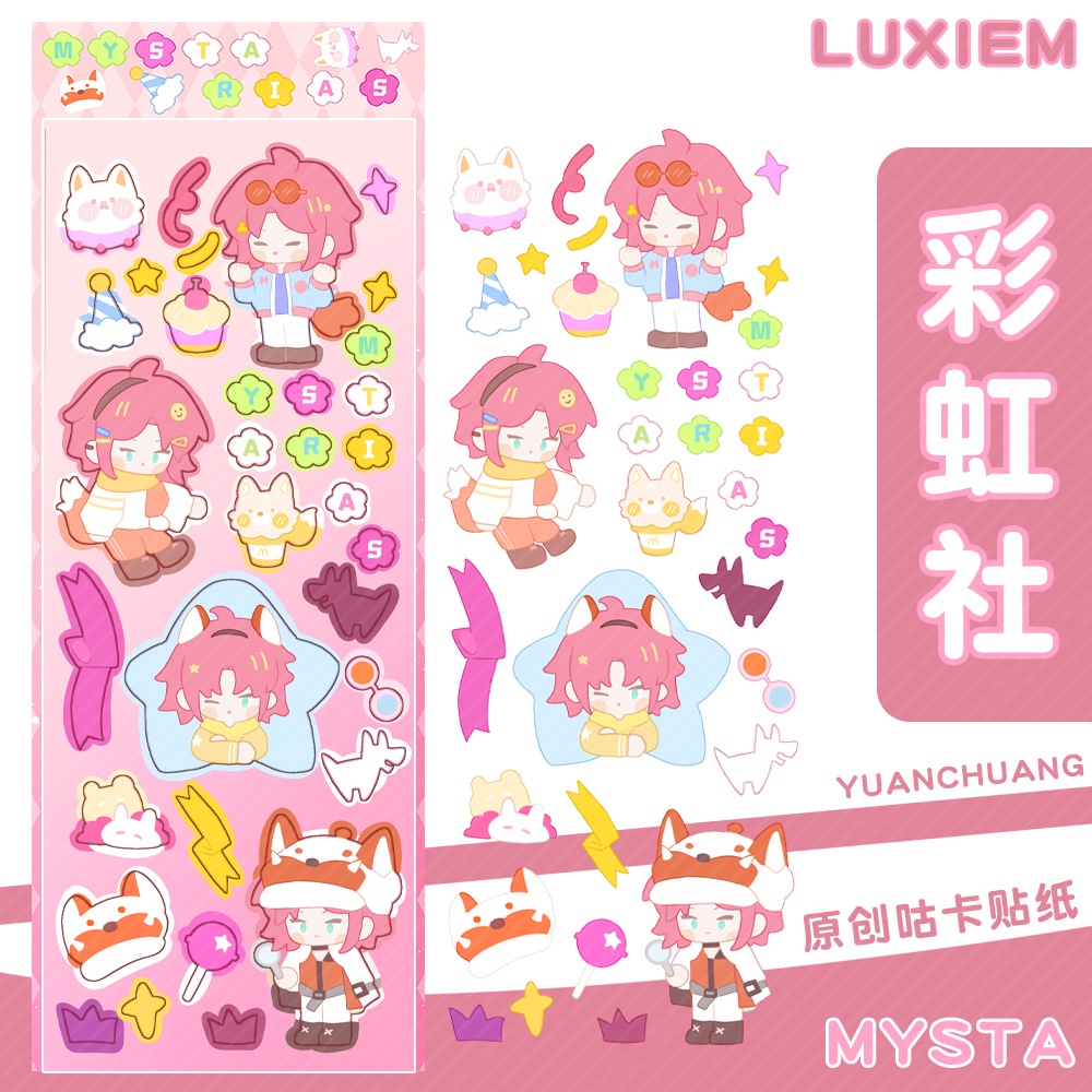 Nhãn Dán Trang Trí Hình Jason LUXIEM Anime Vox Mysta Shu Luca Ike