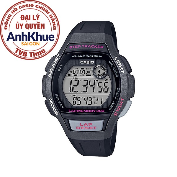 Đồng hồ nữ dây nhựa Casio chính hãng Anh Khuê LWS-2000H-1AVDF (38mm)