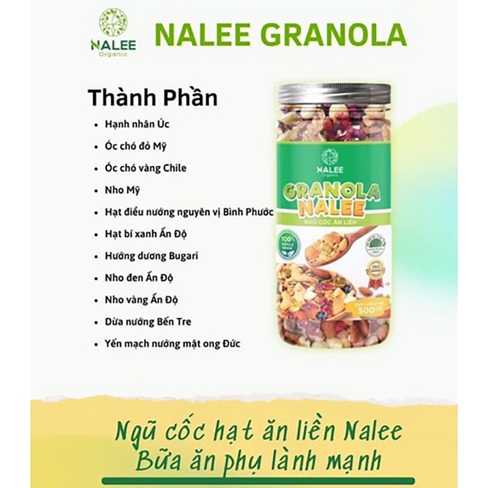 Granola Ngũ Cốc Nalee 11 Loại Siêu Hạt Dinh Dưỡng Tặng Thực Đơn Giảm Cân NUTRIWAY - Tụ Bảo Lâu