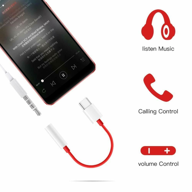 Cáp chuyển đổi âm thanh type C sang 3.5mm cho Oneplus 8 7 Pro Mi 10 9