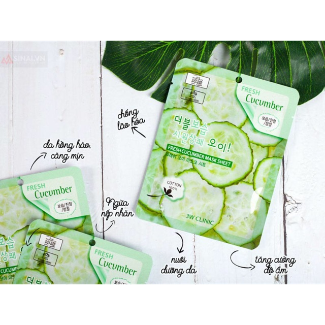 Mặt nạ 3W CLINIC dưa leo
