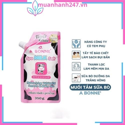 Muối tắm sữa bò tẩy tế bào chết A Bonne Spa Milk Salt Thái Lan 350gr