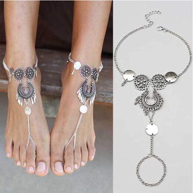 Vòng đeo chân kiểu Bohemia dùng làm quà Valentine cho nữ | BigBuy360 - bigbuy360.vn